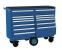 4NFJ4 - Rolling Cabinet, 53 W, 12 Drawer, Blue Подробнее...