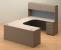 4RGK1 - Workstation, U-Shape, Width 72 In, Taupe Подробнее...