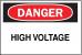1K983 - Danger Sign, 10 x 14In, R and BK/WHT, HV, HV Подробнее...