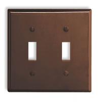 5A057 Plate, Wall, 2 Gang, Brown