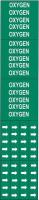 5ADN3 Pipe Marker, Oxygen, Green, 3/4 In or Less