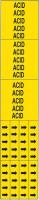 5ACD4 Pipe Marker, Acid, Yellow, 3/4 In or Less