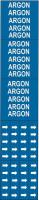 5ACG1 Pipe Marker, Argon, Blue, 3/4 In or Less