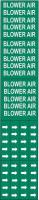 5ACJ2 Pipe Marker, Blower Air, Gn, 3/4 In or Less