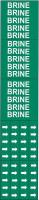 5ACK1 Pipe Marker, Brine, Green, 3/4 In or Less