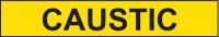 5ACL0 Pipe Marker, Caustic, Yel, 2-1/2 to7-7/8 In