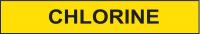 5ACL7 Pipe Marker, Chlorine, Y, 2-1/2 to7-7/8 In