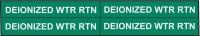 5ACU6 Pipe Marker, Deionized Water Return, Green