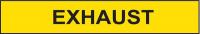 5ACY2 Pipe Marker, Exhaust, Yel, 2-1/2 to7-7/8 In