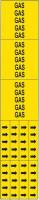 5ADA9 Pipe Marker, Gas, Yellow, 3/4 In or Less