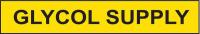 5ADC9 Pipe Marker, Glycol Supply, Y, 8 In or Lrgr
