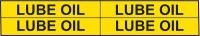 5ADJ6 Pipe Marker, Lube Oil, Yel, 3/4 to 2-3/8 In