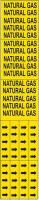 5ADK1 Pipe Marker, Natural Gas, Y, 3/4 In or Less