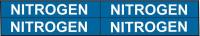 5ADK6 Pipe Marker, Nitrogen, Blue, 3/4 to2-3/8 In