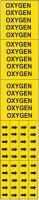 5ADN2 Pipe Marker, Oxygen, Yellow, 3/4 In or Less