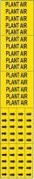 5ADN8 Pipe Marker, Plant Air, Yel, 3/4 In or Less