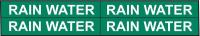 5ADR5 Pipe Marker, Rain Water, Gn, 3/4 to2-3/8 In