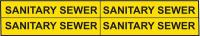 5ADV6 Pipe Marker, Sanitary Sewer, 3/4to2-3/8 In