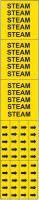 5ADX1 Pipe Marker, Steam, Yellow, 3/4 In or Less