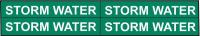 5ADY0 Pipe Marker, Storm Water, Gn, 3/4to2-3/8 In