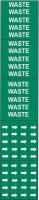 5AEC3 Pipe Marker, Waste, Green, 3/4 In or Less