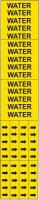 5AED3 Pipe Marker, Water, Yellow, 3/4 In or Less