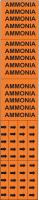 5AEF2 Pipe Marker, Ammonia, Orng, 3/4 In or Less