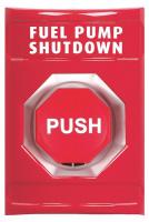 5AFP4 Fuel Pump Shutdown Push Button, Red, ADA