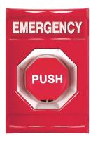 5AFR1 Emergency Push Button, Turn-To-Reset, Red