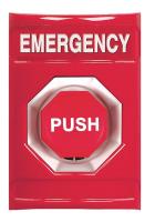 5AFR1 Emergency Push Button, Turn-To-Reset, Red