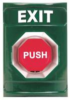 5AFR4 Exit Push Button, Key-To-Reset, Green