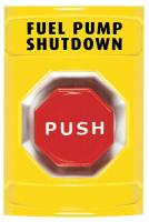 5AFV0 Fuel Pump Shutdown Push Button, Yellow