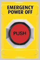 5AFV3 Emergency Power Off Button, Illuminated