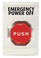 5AFW3 Emergency Power Off Push Button, White