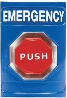 5AFW9 Emergency Push Button, Blue, ADA