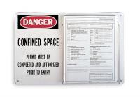 5AL12 Tag Holder, 12X19, Confined Space Permit