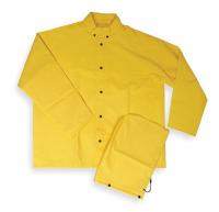 2AZ46 Rain Jacket/Detachable Hood, Yellow, M
