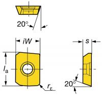 5HVP4 CarbideMill Insert, LEHT180416RML2B28C