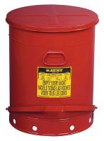 5AT31 Oily Waste Can, 21 Gal., Steel, Red