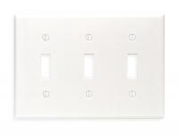 5C241 Plate, Wall, 3 Gang, White