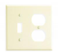 5C253 Plate, Wall, 2 Gang, Ivory