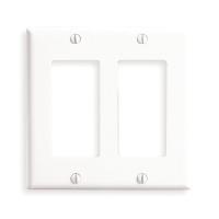 5C257 Plate, Wall, 2 Gang, White