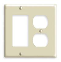 5C260 Plate, Wall, 2 Gang, Ivory