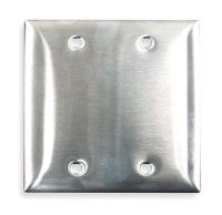 5C267 Plate, Wall, 2 Gang, Silver