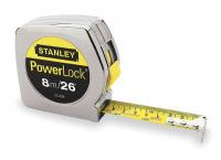 5C573 Measuring Tape, 26 Ft/8M, Chrome, Forward