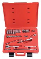 5C859 Socket Set, Combo, 8/12Pt, 3/8Dr, 33Pc