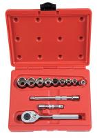 5C873 Socket Set, Std, SAE, 3/8Dr, 6Pt, 12 Pc