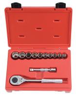5C891 Socket Set, Std, SAE, 1/2 Dr, 12 Pc