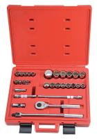 5C904 Socket Set, Metric, Std, 1/2Dr, 29 Pc