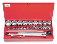 5C913 Socket Set, Std, 1 In Dr, 12 Pt, 29 Pc